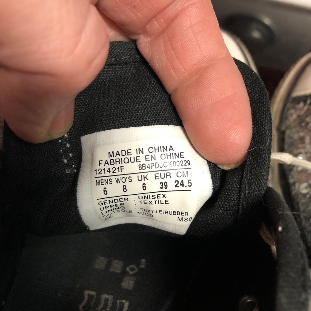 Glitter converse worn but still got life